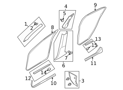 Interior Trim - Pillars for 2008 INFINITI G35 #0