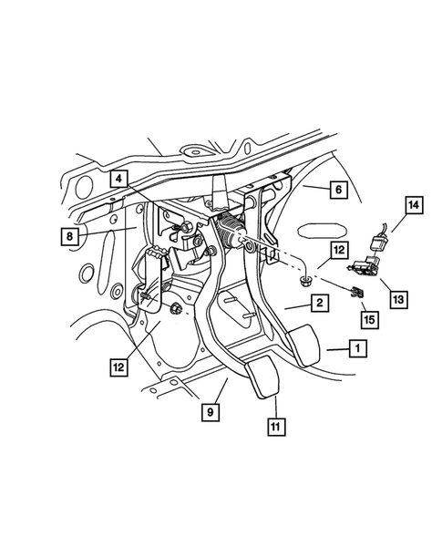 Clutch Pedals for 2005 Dodge Neon #1