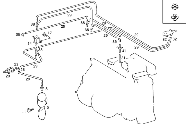 1078050198 - Vacuum System: Seal for Mercedes-Benz Image image