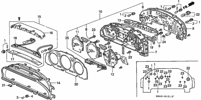 Meter Components (Denso) for 1991 Honda Accord #0