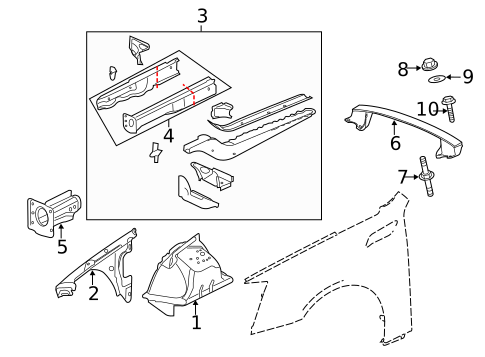 Structural Components & Rails for 2014 Cadillac CTS #1