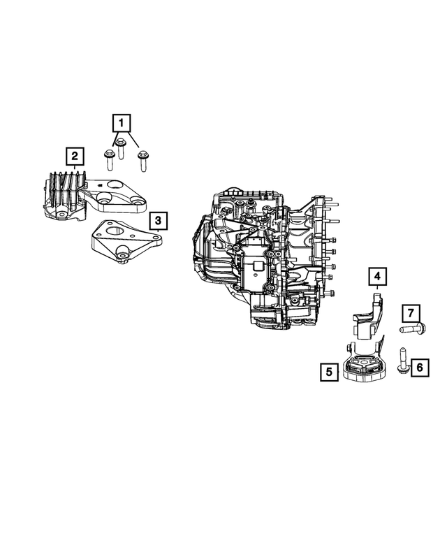 « 68505973AB – Transmission : Support De La Transmission Silentbloc pour Mopar Image »