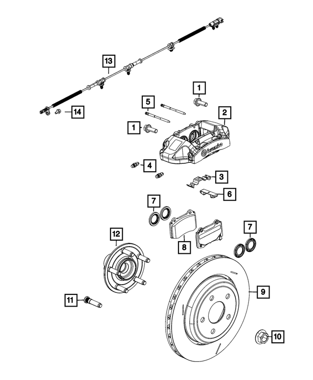 R5175109AA - Brakes: Disc Brake Caliper Assembly, Remanufactured, Left for Mopar Image