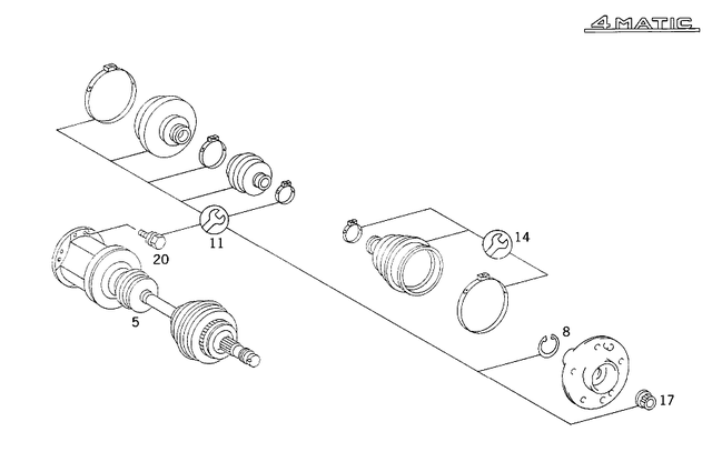 1243301001 - : Axle Shaft for Mercedes-Benz Image