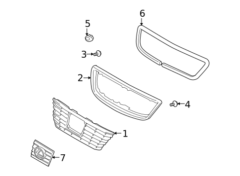 Grille & Components for 2004 Lexus LS430 #0