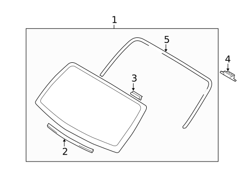 Exterior Trim - Back Glass for 2011 Suzuki SX4 #0