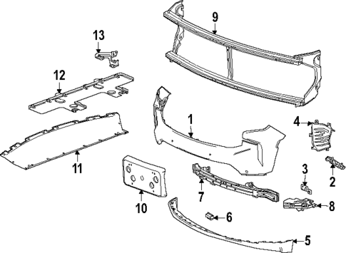 Bumper & Components - Front for 2024 Chevrolet Tahoe #0