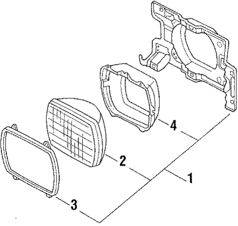 Headlamp Components for 1984 Nissan Stanza #1