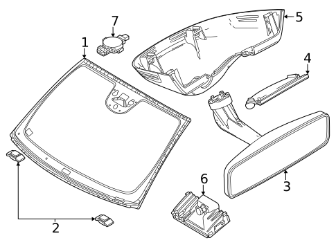 Glass - Windshield for 2024 Fiat 500E #0