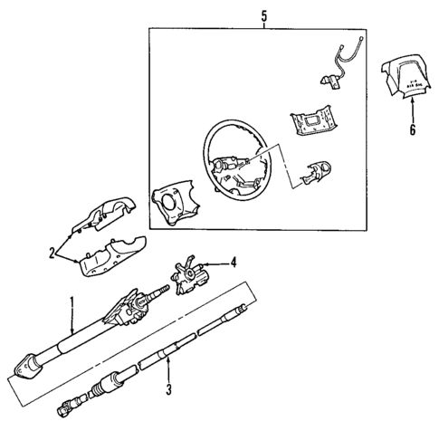 Steering Column for 1999 Acura SLX #0