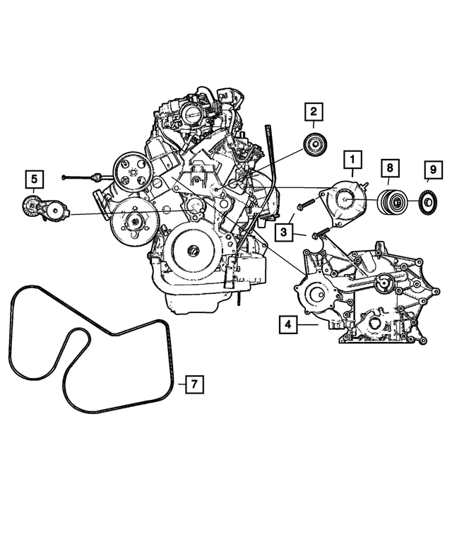 5137544AE - Electrical: Engine Timing Cover Package for Mopar Image