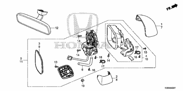 Mirror ('14-) (1) for 2015 Honda Civic #0