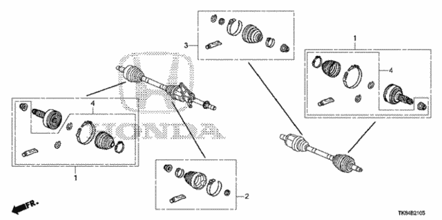 Front Driveshaft Set Short Parts for 2011 Honda Odyssey #0