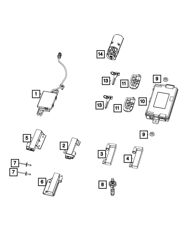 68602872AA - Electrical: Remote Start And Keyless Entry Antenna for Mopar Image image