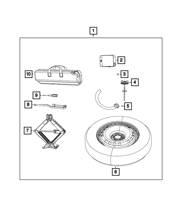 68427540AA - Mopar Accessories - Component Parts: Temporary Spare Tire Warning Label for Mopar Image