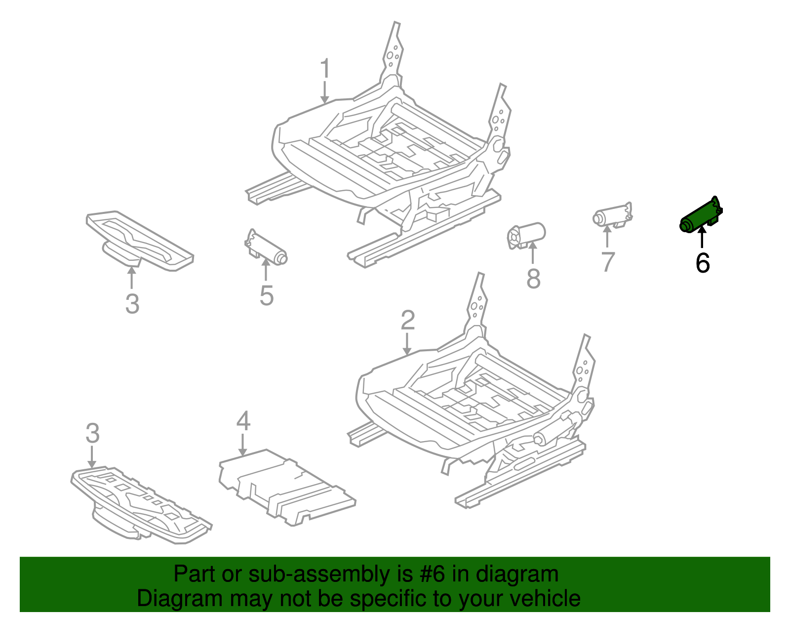 Seat Motor - BMW (67-31-6-973-598)