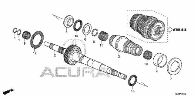 AT Mainshaft for 2020 Acura TLX #0