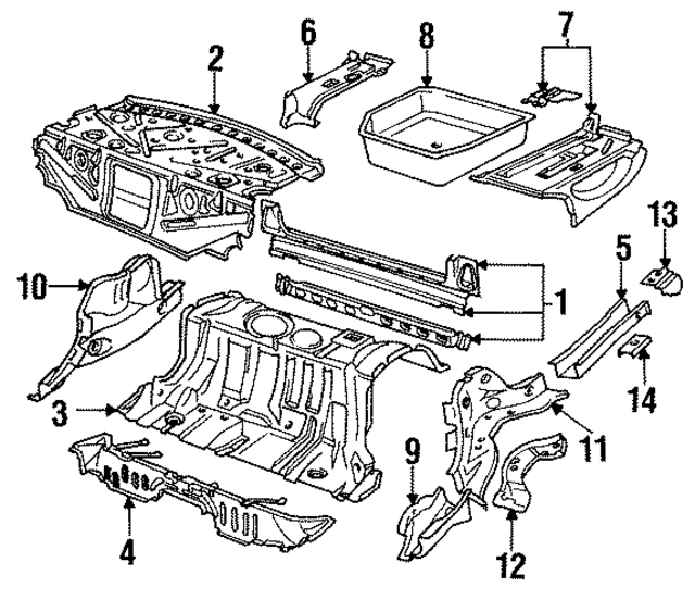441813308C - Body: Rear Body Panel for Audi Image