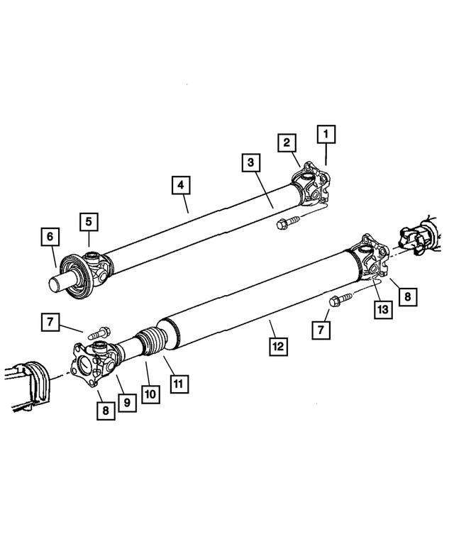 GR015694AB - Propeller Shafts and U-Joints: U-joint Kit, Front Or Rear for Mopar Image