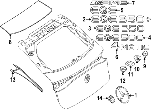 Exterior Trim - Lift Gate for 2023 Mercedes-Benz CLA 35 AMG&reg; #0