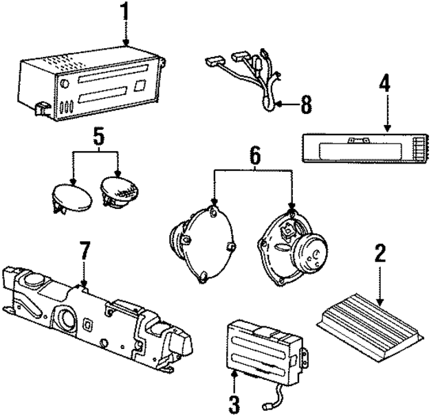 4858600AC - Body: AM/FM CD Cassette for Mopar Image