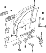 73350SM4A00 - Body: Glass for Honda: Accord Image