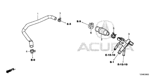 PCV Tube for 2014 Acura MDX #0