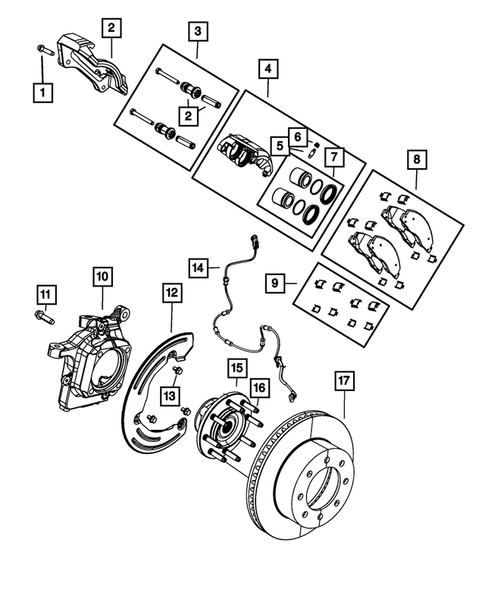 Front Brakes for 2017 Ram 2500 #0