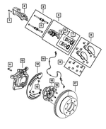 R8049151AC - Brakes: Disc Brake Caliper Assembly, Left, Remanufactured for Ram: 2500, 3500 Image