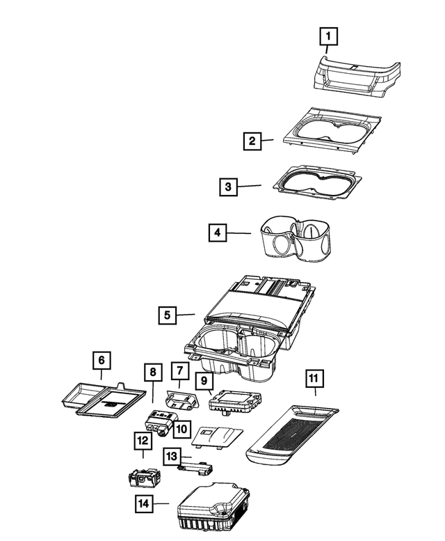 7JZ71SZ6AA - Interior Trim: Cup Holder Bezel for Mopar Image image