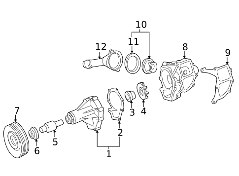 Water Pump & Related Components for 1998 Mercedes-Benz E 300 #0
