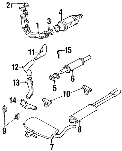 Exhaust Components for 1994 Volkswagen Jetta #0