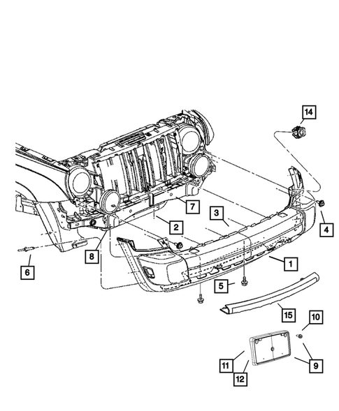 Front Bumper and Fascia for 2006 Jeep Liberty #0