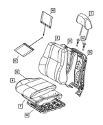 1JG891UYAA - Interior Trim: Front Headrest for Mopar Image