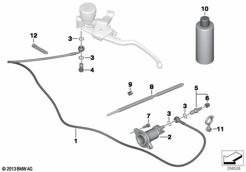 Clutch-Release Mechanism (Hydraulic) for 2012 BMW-Motorrad R 1200 RT #0