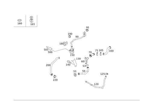 Heating Water Lines for 2011 Mercedes-Benz GL550 #0