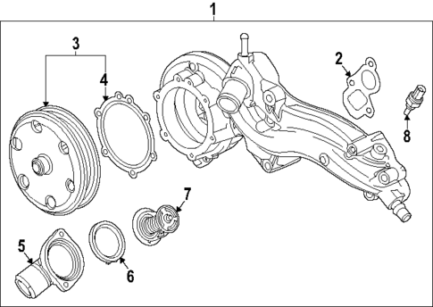 Water Pump for 2024 Chevrolet Corvette #0