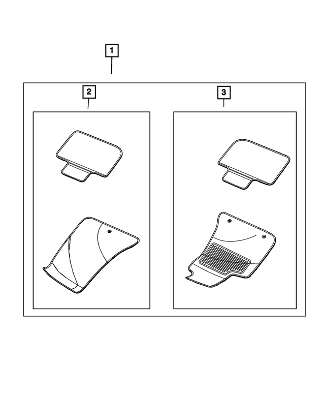 7BX08DX9AA - Interior Trim: Front &amp; Rear Mat Kit for Mopar Image image