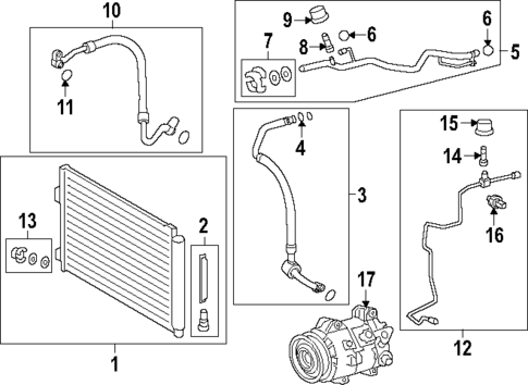 Condenser, Compressor & Lines for 2025 Lexus RX350 #1