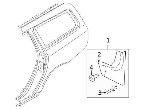 Exterior Trim - Quarter Panel for 2010 Volvo V70 #0