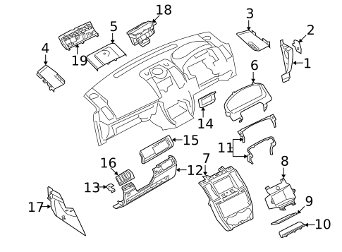 Instrument Panel Components for 2009 Land Rover LR2 #0