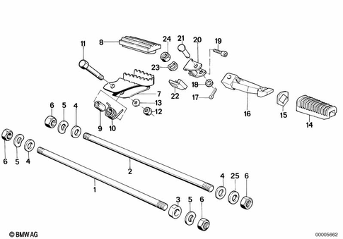 Footrests for 1993 BMW-Motorrad R 100 GS #0