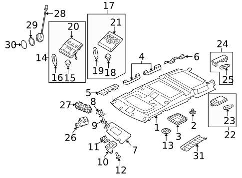 Interior Trim - Roof for 2011 Land Rover LR4 #0