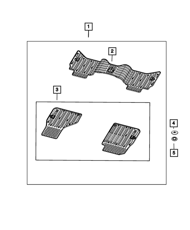 8AB641X7AB - Interior Trim: Front &amp; Rear Mat Kit for Mopar Image