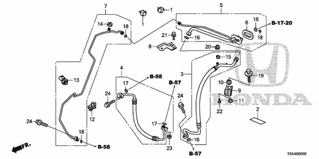 A/C Hoses - Pipes (-'14) for 2014 Honda CR-V #0