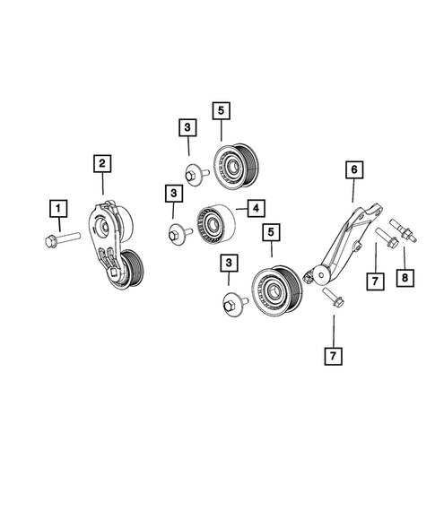 Pulleys and Related Parts for 2020 Chrysler Pacifica #0