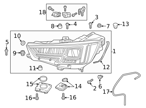 Headlamp Components for 2019 Audi A4 Quattro #0