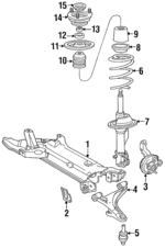 4656078 - Suspension: Suspension Cross-member for Chrysler: Imperial, LeBaron, New Yorker, TC Maserati | Dodge: Aries, Daytona, Dynasty, Lancer, Shadow, Spirit Image