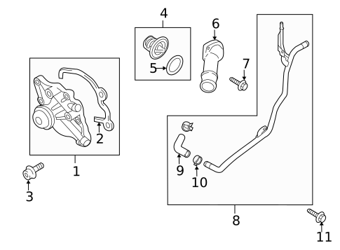 Water Pump for 2012 Subaru Legacy #0