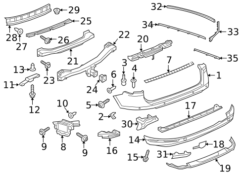 Bumper & Components - Rear for 2017 Volkswagen Touareg #0